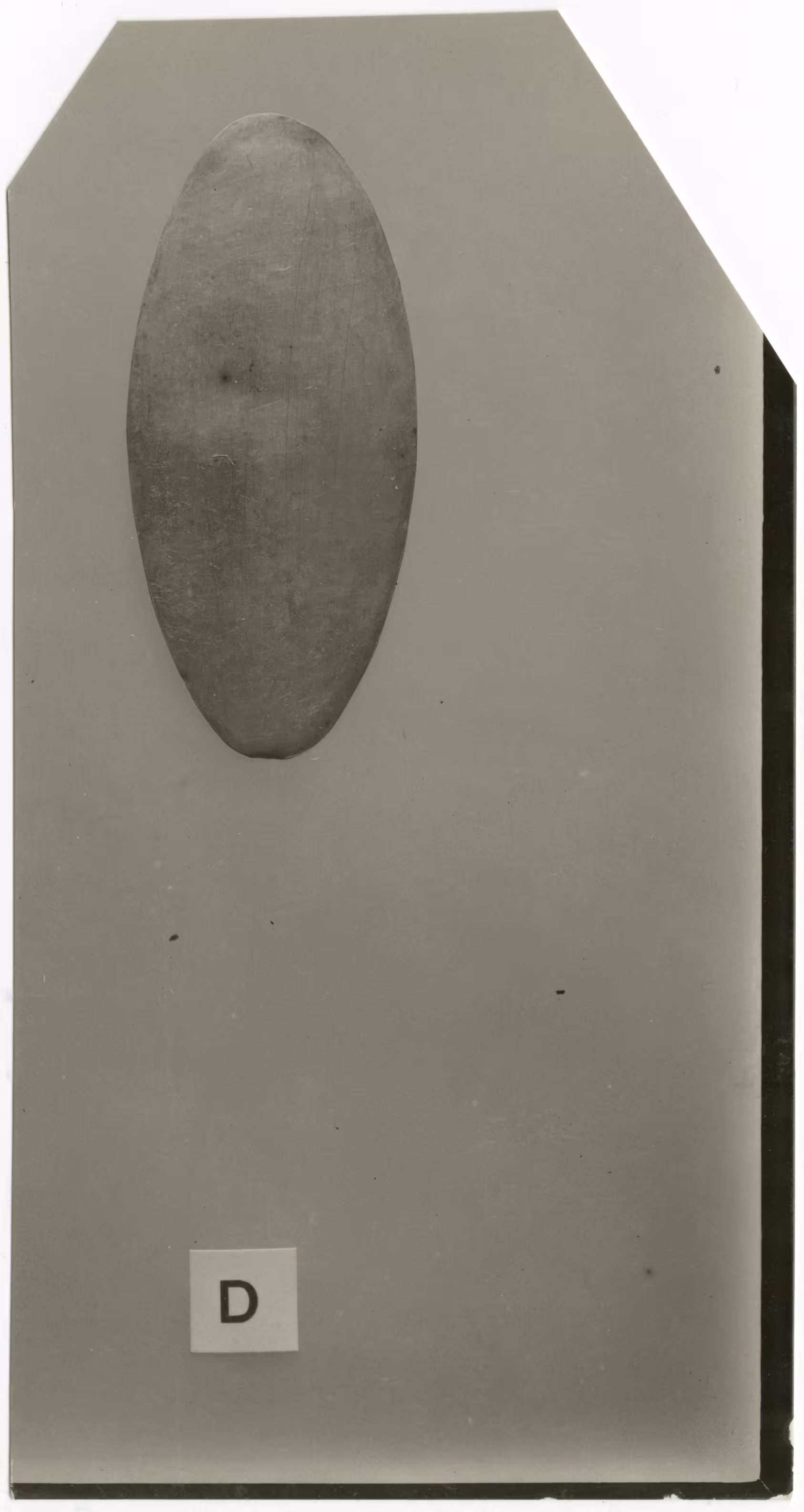 image of photographic print of oval amuletic plaque in object card