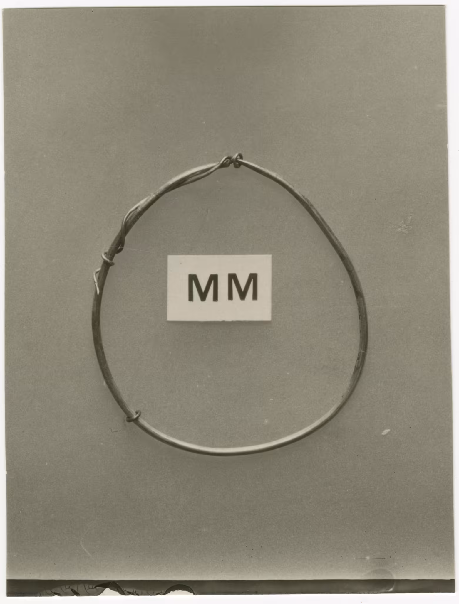 image of photographic print of gold wire bangles in object card