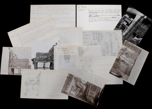 collection of object cards and photos