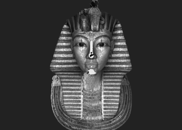 screenshot of 3D model of mask