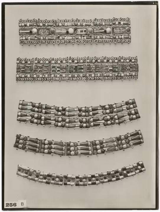 Image of print of beaded side straps