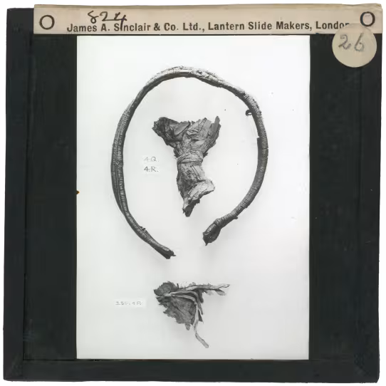 Image of lantern slide of wrapped objects