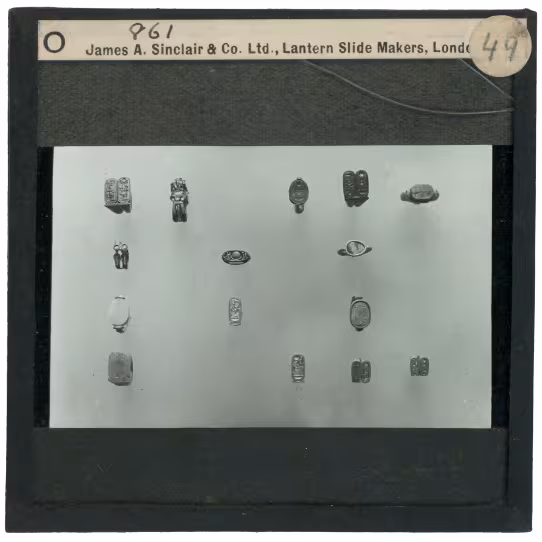 Image of lantern slide of rings
