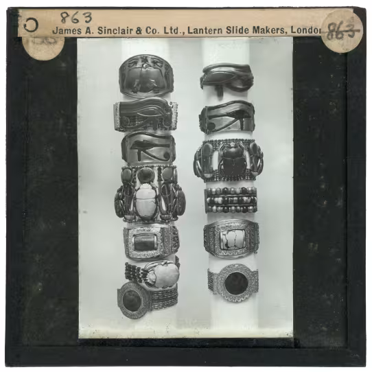 Image of lantern slide of bracelets