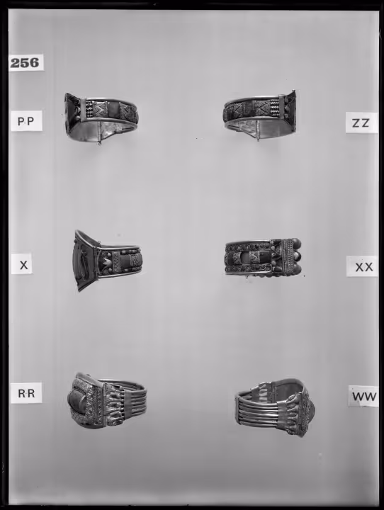 Image of negative of six bracelets