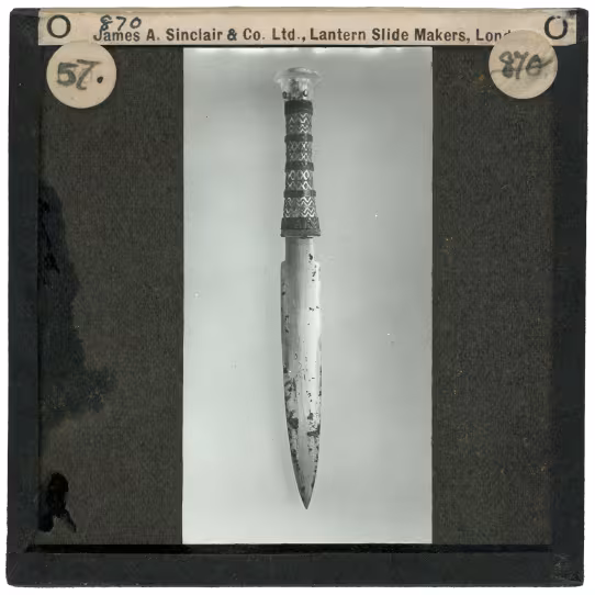 Image of lantern slide of dagger