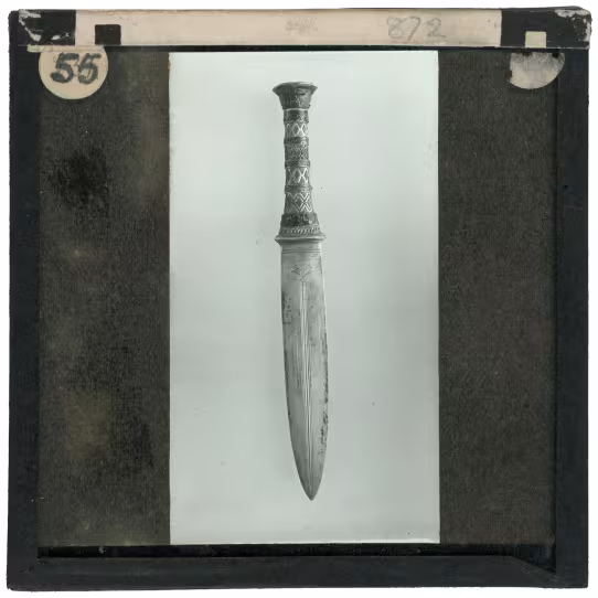 Image of lantern slide of dagger