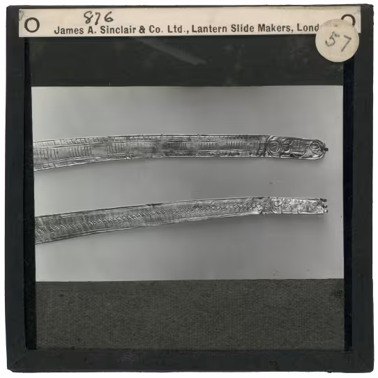 Image of lantern slide of gold girdles