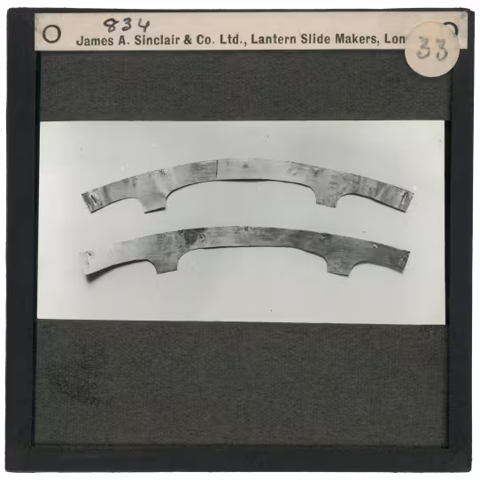 Image of lantern slide of two flat arched bands