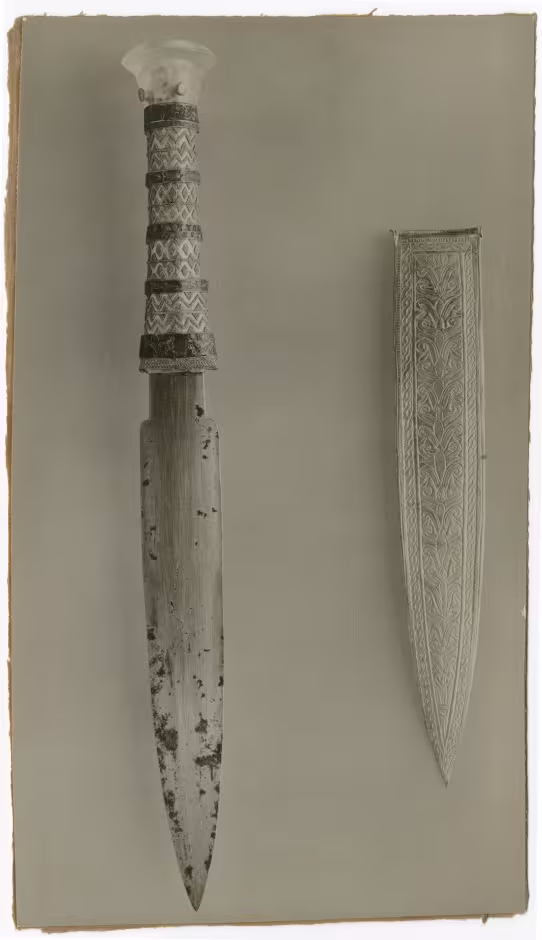 Image of print of dagger and sheath