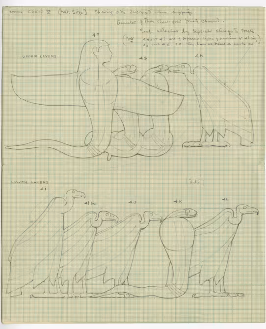 image of drawing of amulets in object cards