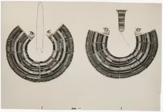 image of photographic print of two collars in object card