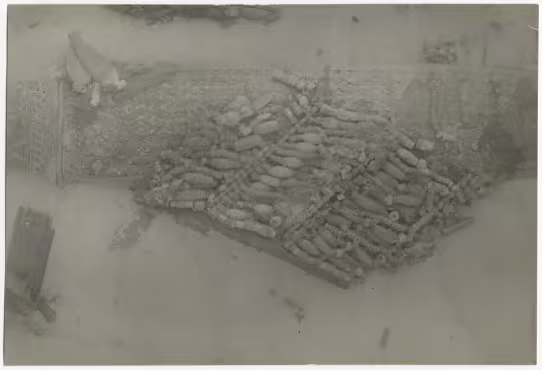 image of photographic print of beadwork in situ in object card