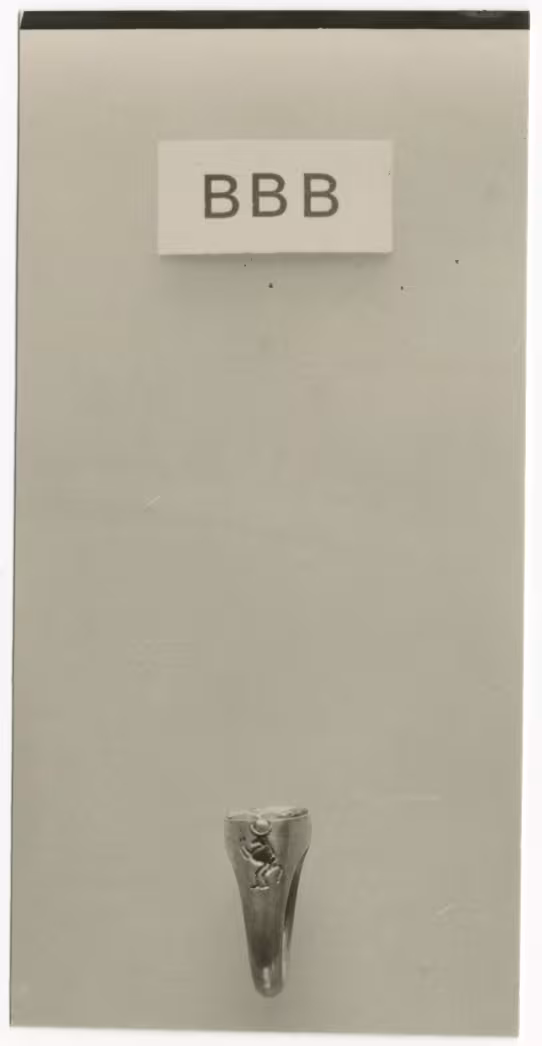 image of photographic print of ring in object card