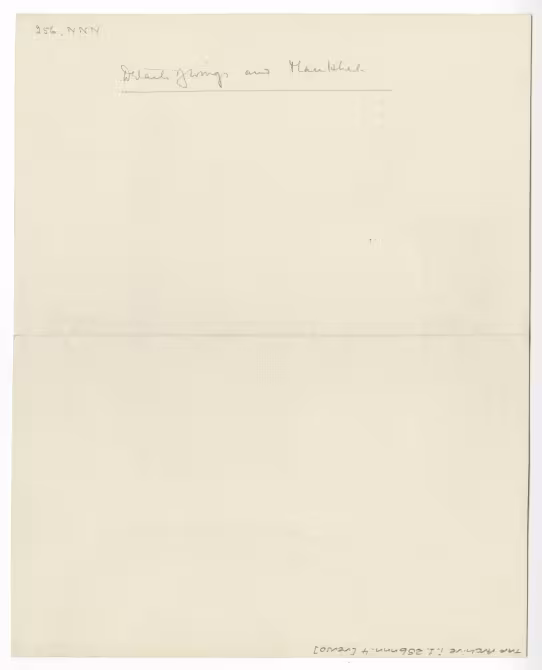image of verso of drawing in object card