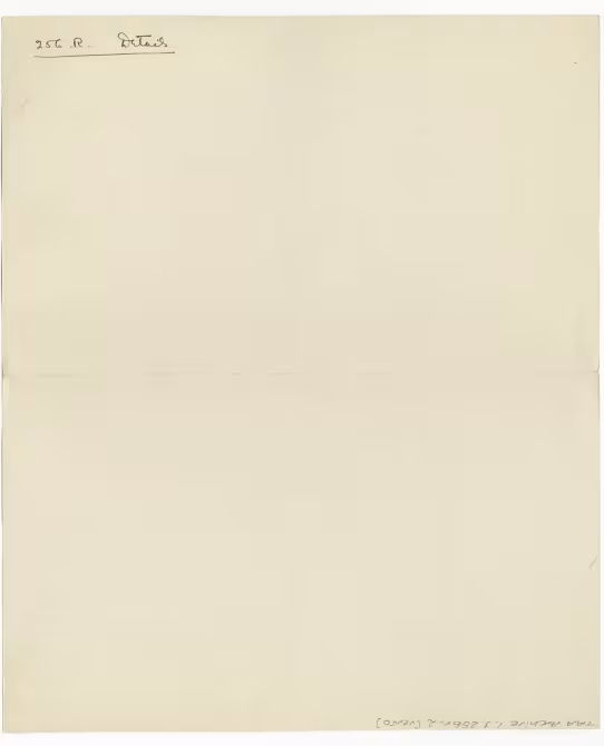 image of verso of drawing in object card