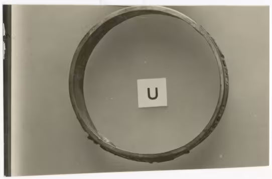 image of photographic print of gold circlet in object card