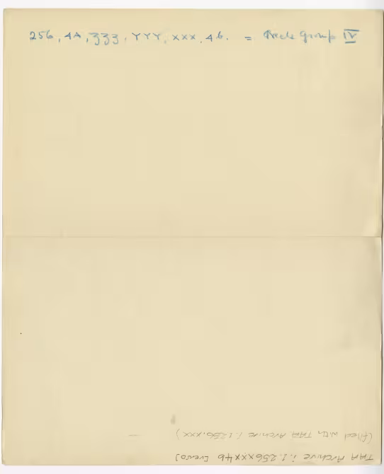 image of verso of drawing in object card