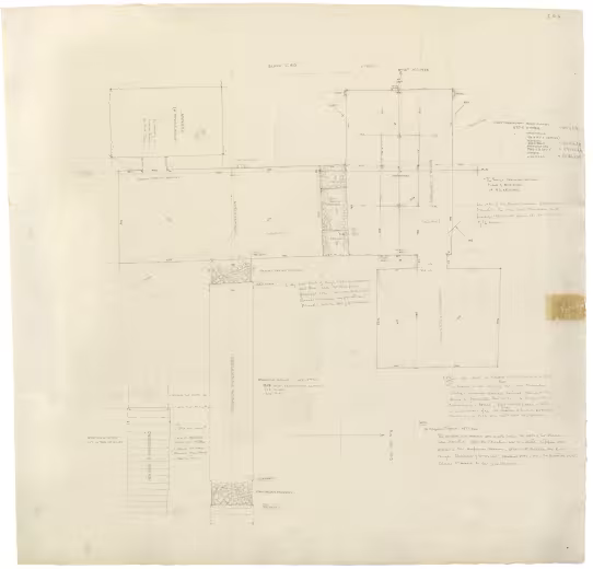 Howard Carter's hand drawn plan of the tomb of Tutankhamun