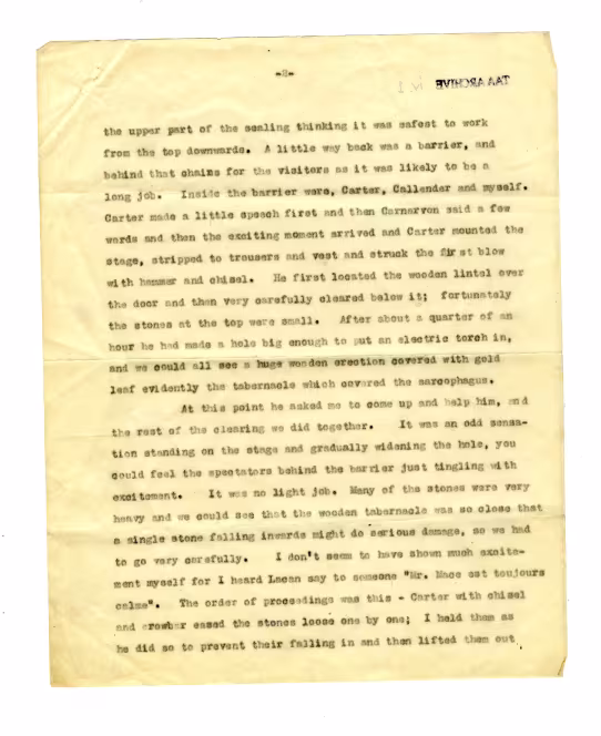 Typescript letter on paper