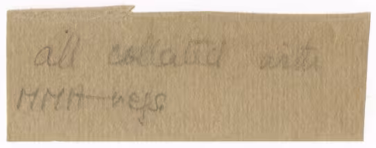 Handwritten notes on paper
