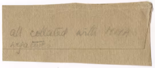 Handwritten notes on paper