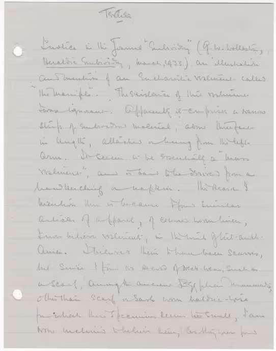 Handwritten notes on paper