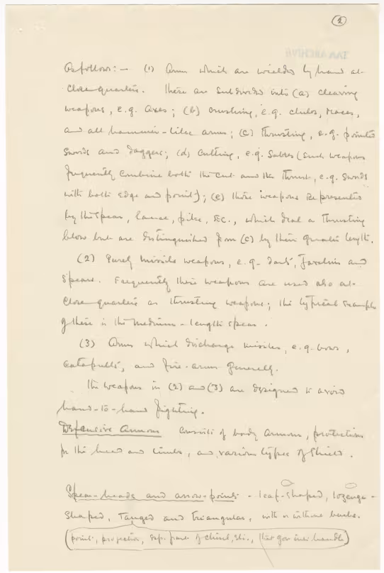 Handwritten notes on paper