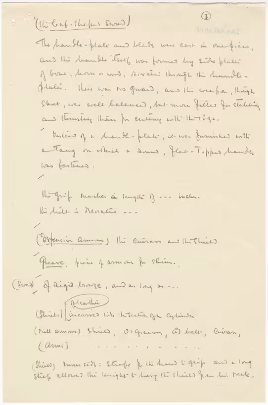 Handwritten notes on paper