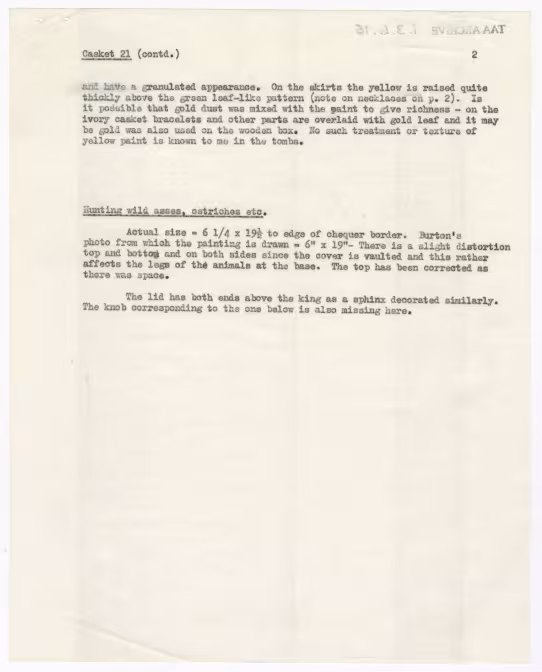 Typed notes on paper