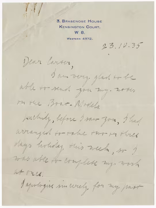 Handwritten notes on paper