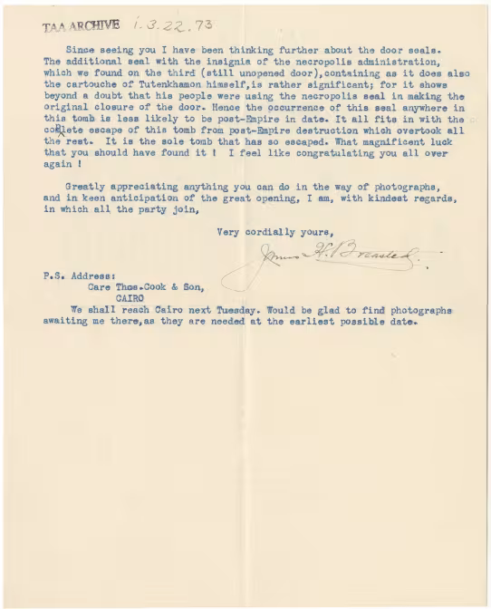 Typed notes on paper