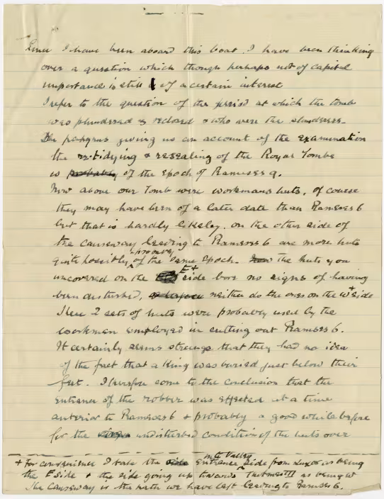 Handwritten notes on paper