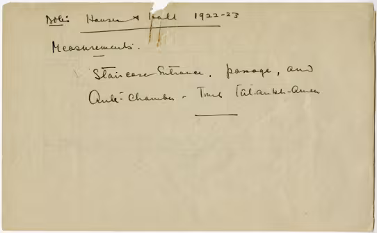 Handwritten notes on paper