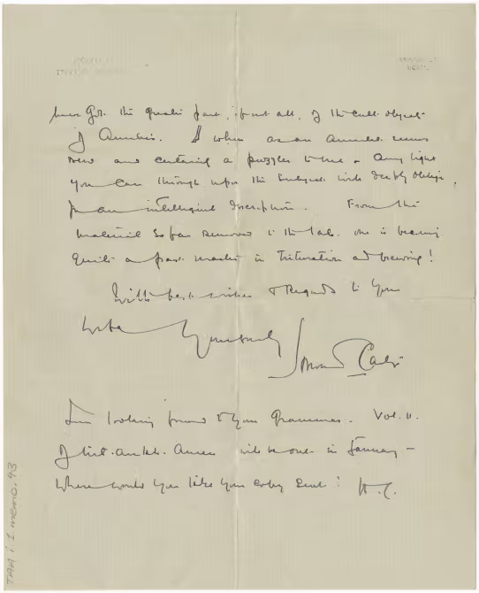 Handwritten notes on paper
