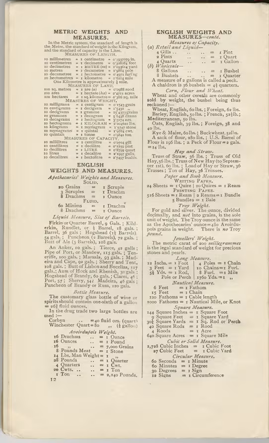 Printed text
