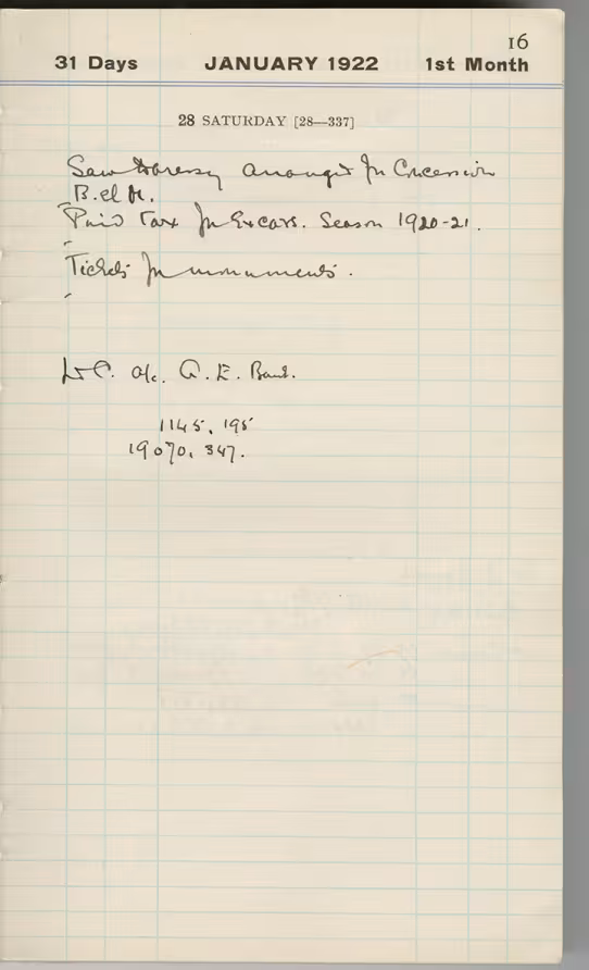Handwritten notes on paper