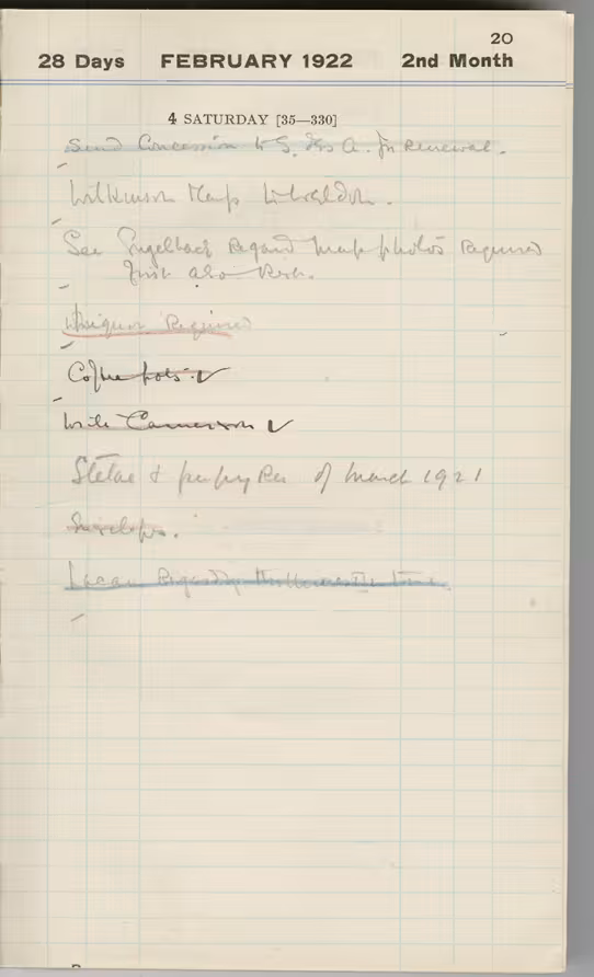 Handwritten notes on paper