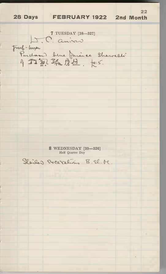 Handwritten notes on paper