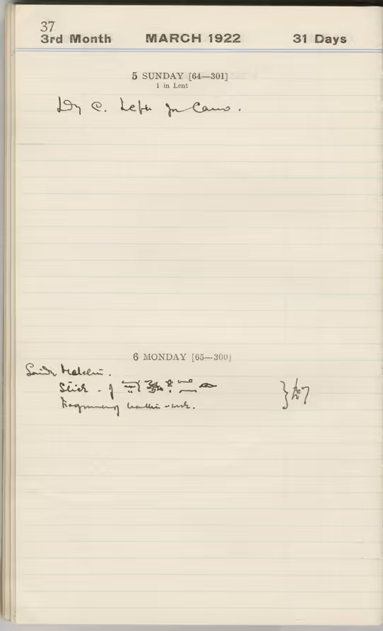 Handwritten notes on paper