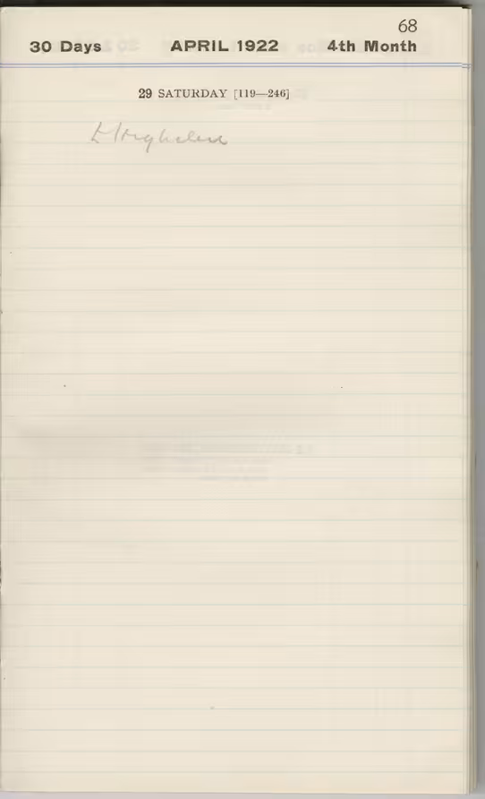Handwritten notes on paper
