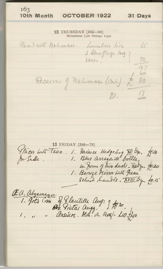 Handwritten notes on paper