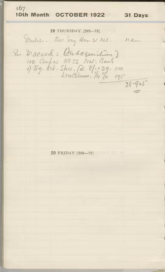 Handwritten notes on paper