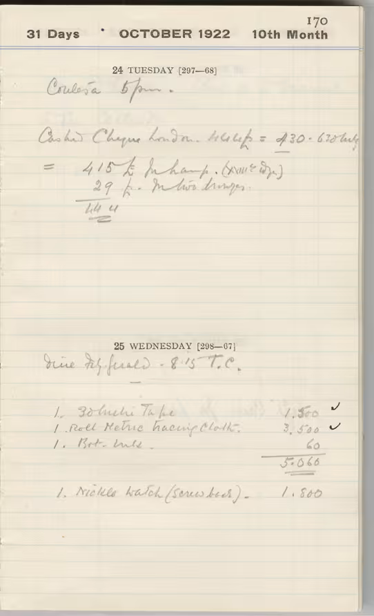 Handwritten notes on paper