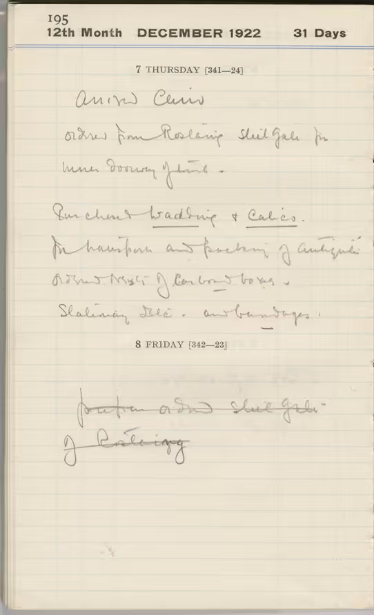 Handwritten notes on paper