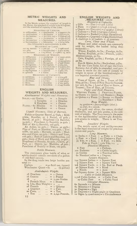 Printed text
