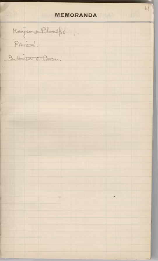 Handwritten notes on paper