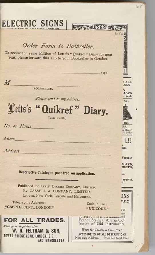 Printed text