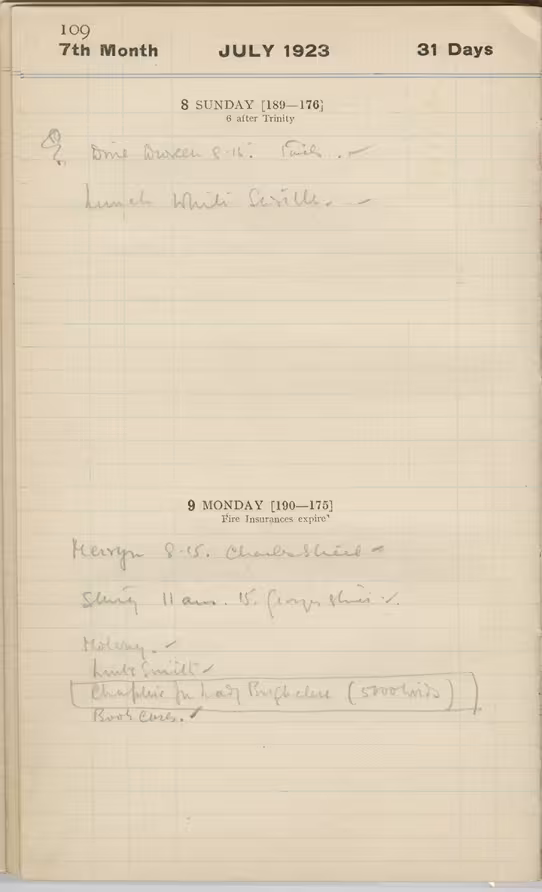 Handwritten notes on paper