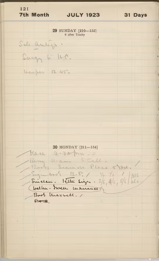 Handwritten notes on paper